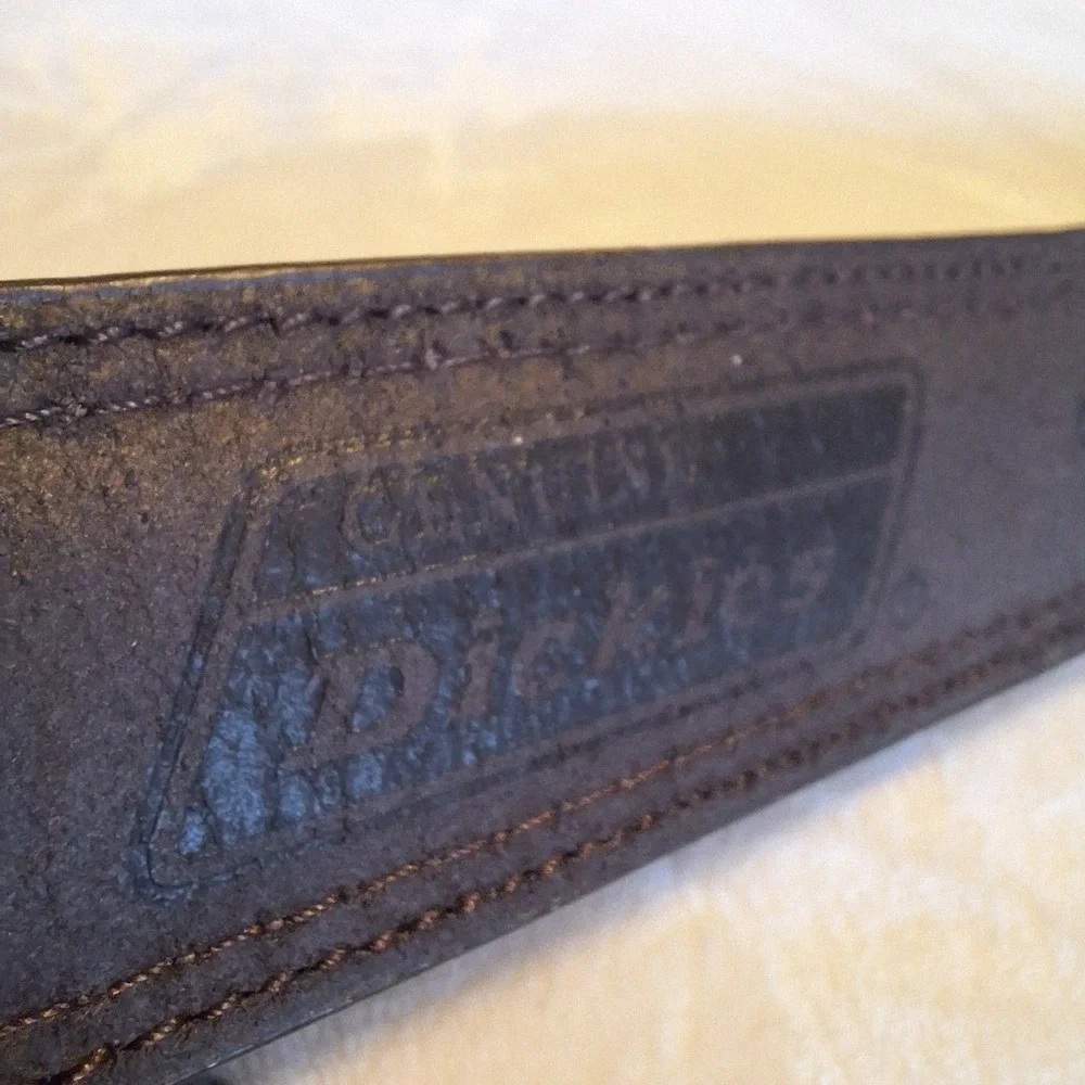 Dickies Brown Leather Lined Belt Classic Preppy Size 40